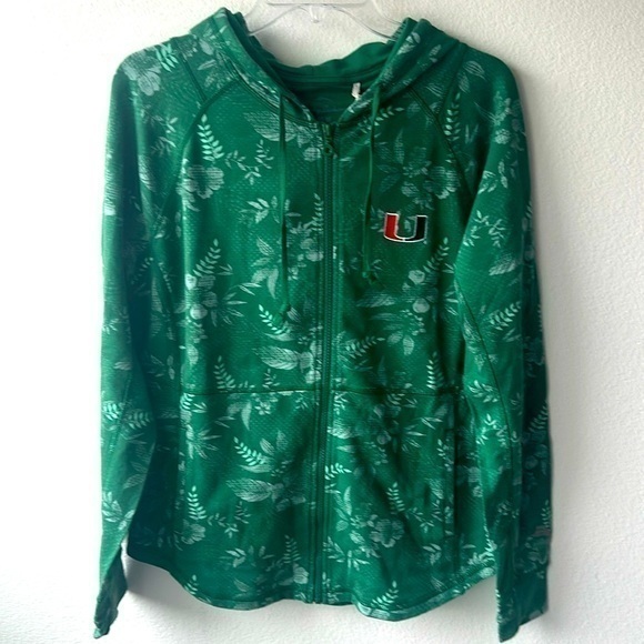 NWT Tommy Bahama Jacket - Medium Miami Hurricanes Green/Orange - Picture 1 of 11